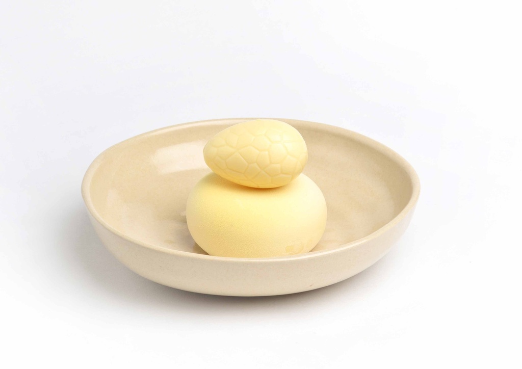 Paasijstaartje kokos - witte chocolade karamel yuzu (1 pers)