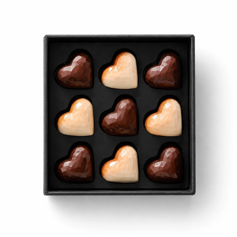 Doos hartjes Moederdag 9st